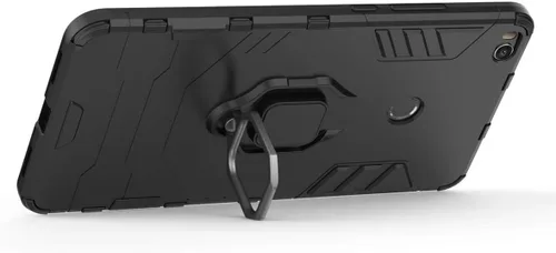 Vista 3 de LuluMain Compatible con funda Xiaomi Mi Max 2, soporte de anillo de metal a prueba de golpes (funciona con soporte magnético para automóvil)