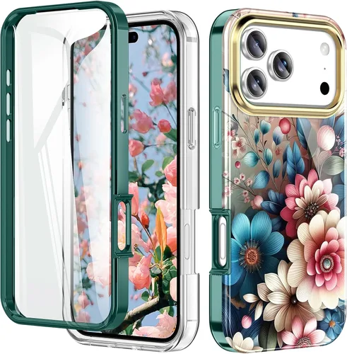 Vista 63 de Funda bonita de mármol para iPhone 13 Pro de 6.1 pulgadas, con protector de pantalla incorporado, ligera y elegante, de TPU, para cuerpo completo, a