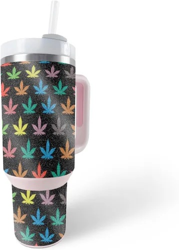 Vista 13 de MightySkins - Vaso con purpurina brillante compatible con Stanley The Quencher H2.0 FlowState de 40 onzas, morado sólido, acabado protector