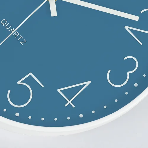 Vista 5 de Lafocuse Reloj de pared silencioso azul marino de 12 pulgadas, funciona con pilas, reloj de pared analógico para cocina, sala de estar, dormitorio