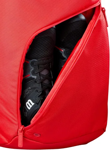 Vista 4 de WILSON Tour Padel Mochila - Capacidad para 1 pala de pádel, rojo/blanco
