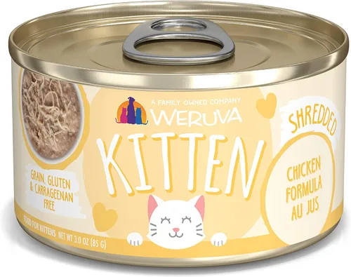 Vista 12 de Weruva Fórmula de gatito, pollo y calabaza en salsa, lata de 3 onzas (paquete de 12)