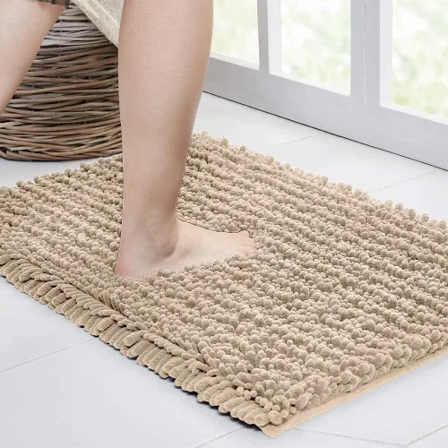 Vista 41 de Walensee Alfombra de baño antideslizante (32x20, azul oscuro) absorbente de agua, súper suave, felpilla peluda, lavable a máquina, se seca