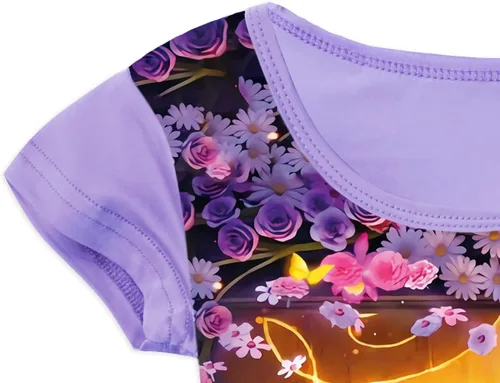 Vista 2 de AOVCLKID Vestido casual de princesa para niñas pequeñas con estampado de dibujos animados