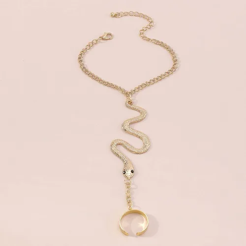 Vista 4 de Roe Dolph Pulsera de mano de plata para mujer, pulsera de anillo de dedo