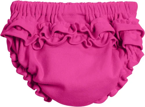 Vista 8 de City Threads Ruffle Diaper Cover for Baby Girls Soft Cotton, Made in USA Baby Girl Bloomers, Wear Over Disposable and Cloth