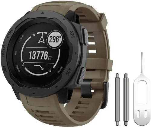 Vista 17 de NotoCity Correa de repuesto para Garmin Instinct, silicona suave, compatible con Garmin Instinct 2/Solar/Tactical(verde militar)