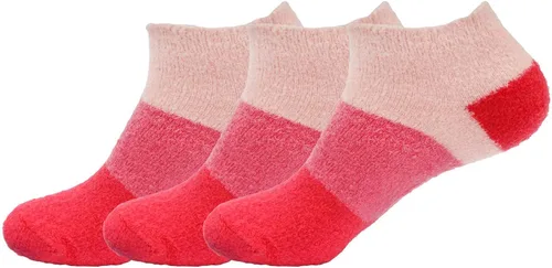 Vista 18 de BambooMN Calcetines de spa de nailon mullidos con infusión de aloe para mujer, color morado lavanda, 3 pares