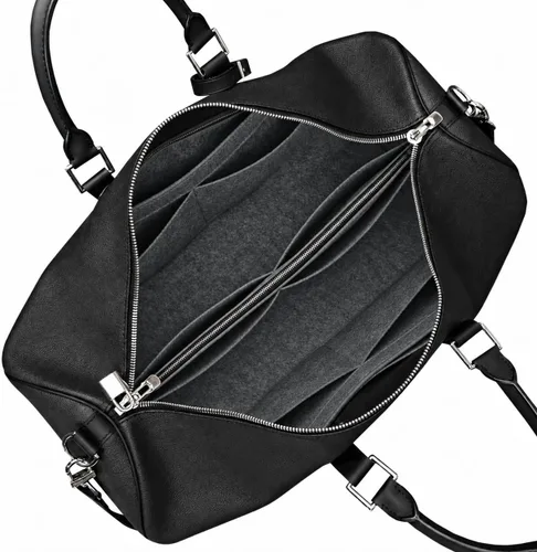 Vista 26 de Divitize Organizador de carteras prémium compatible con LV Keepall 25/35/45/50/55/60 — Hecho a mano, 3mm de fieltro compacto y resistente, base Azul