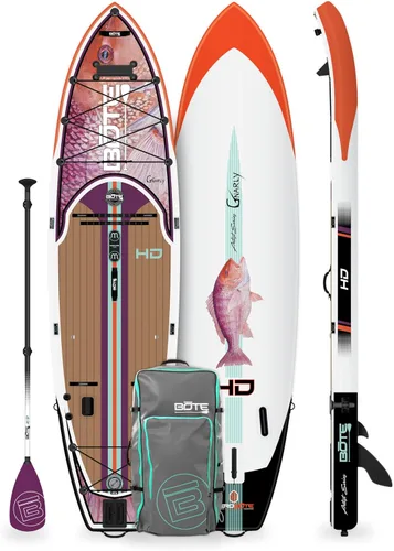 Vista 2 de BOTE HD Aero - Tabla de remo inflable compatible con MAGNEPod iSUP con mochila de viaje para adultos y niños, apta para familias de 11 pies y 6