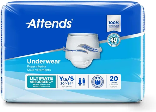 Vista 3 de Attends ropa interior absorbente Attends Pull On pequeñas desechables absorbency pesados (# app0710, se vende por unidades) Ropa