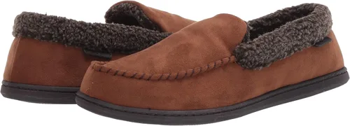 Vista 7 de Dearfoams Men's Eli Microfiber IndoorOutdoor with Whipstitch Detail Suede Moccasin Slipper
