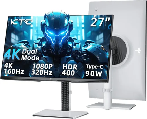 Vista 21 de KTC M27P6S Monitor para juegos mini LED 4K de 27 pulgadas, modo dual de Blanco
