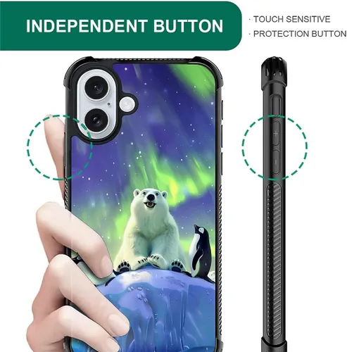 Vista 191 de Funda compatible con iPhone 15, diseño de elefantes africanos, diseño increíble a prueba de golpes, antiarañazos, carcasa trasera de policarbonato