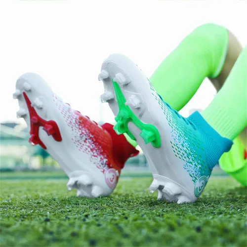Vista 3 de Men's Cleats Firm Ground Soccer Shoes Athletic Lightweight Running Outdoor Turf Comfortable Training Football Shoes