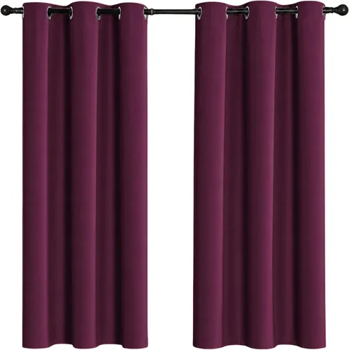 Vista 17 de Cortinas opacas para oscurecer la habitación, con aislamiento térmico, cortinas opacas con ojales para puertas y ventanas de poliéster
