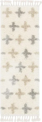 Vista 10 de Unique Loom Hygge Shag Collection - Alfombra moderna de inspiración marroquí, diseño geométrico, felpa y acogedora