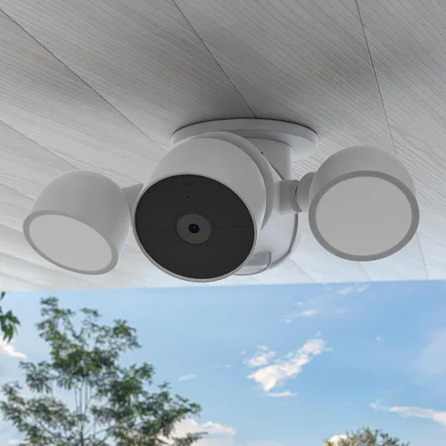 Vista 5 de Soporte de alero para Google Nest Cam con reflector - Soporte de cámara de seguridad para reflector al aire libre (blanco)