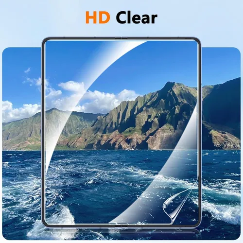 Vista 6 de Fotbor [Paquete de 2] Protectores de pantalla para Samsung Galaxy Z Fold 5, flexible y suave, película protectora EPU para pantalla