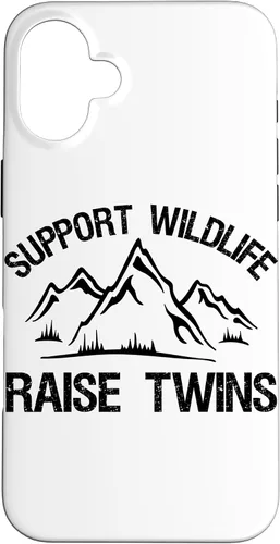 Vista 23 de Support Wildlife Raise Twins Funny Twin Mom Dad Gift Case for iPhone 17