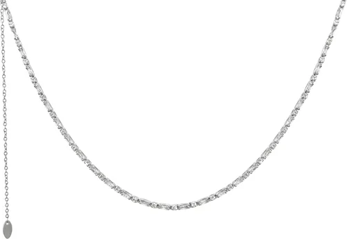 Vista 27 de Collar minimalista con cadena irregular Y2k para uso diario, versátil, joyería de moda para mujer, plata Dorado-1