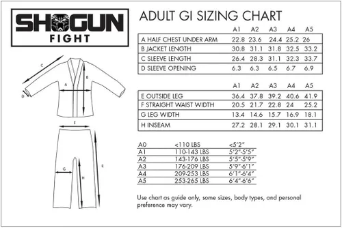 Vista 4 de SHOGUN Fight Jiu Jitsu Gi Tao Premium 15.87oz tejido de perlas de algodón BJJ