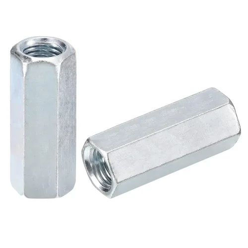 Vista 17 de uxcell Tuercas de acoplamiento M5x8x12mm - Acoplador de varilla roscada hexagonal de acero al carbono galvanizado para muebles, electrónico