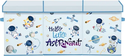 Vista 8 de decalsweet Caja de juguetes para niños, contenedor de almacenamiento plegable con asas para tapas para niños y niñas, caja organizadora de juguetes