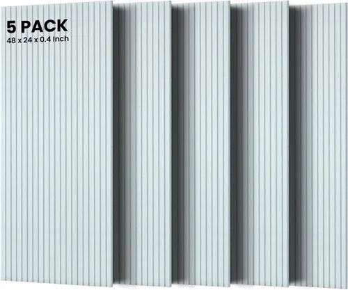 Vista 38 de TO-TH Juego de 4 paneles de pared insonorizados de 47.2 x 23.6 pulgadas con aspecto de madera, absorben el sonido, paneles acústicos grandes