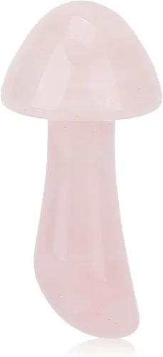 Vista 6 de Masajeador en forma de hongo, práctico y versátil, relajante, piedras de masaje Gua Sha, profesional para mujeres, para espalda, cuarzo rosa