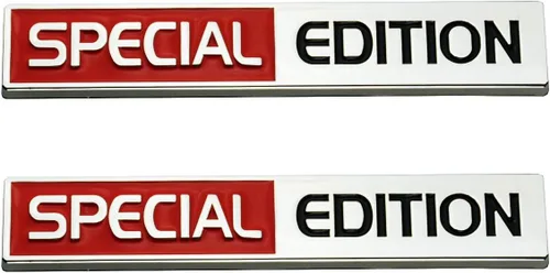 Vista 8 de 2 calcomanías de edición especial con emblema 3D para guardabarros de automóvil, camión, SUV, color negro y rojo negro rojo