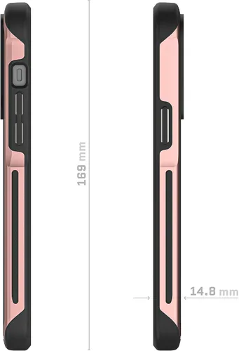 Vista 8 de Ghostek ATOMIC - Funda delgada para iPhone 14 Pro Max para mujer, con anillo MagSafe, parte trasera transparente, a prueba de golpes, resistente