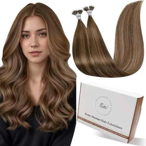 Vista 98 de 【Descuento】Hetto - Extensiones de cabello con cinta adhesiva, 40g, extensiones de cabello humano, color rubio ceniza oscuro degradado a rubio medio