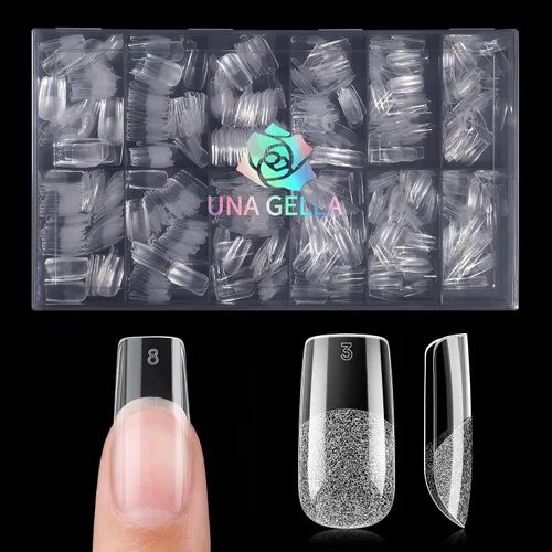Vista 21 de UNA GELLA Pegamento de uñas de gel 6 en 1 para puntas de uñas transparentes