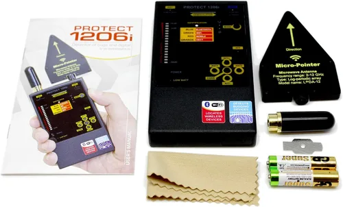 Vista 8 de DiscoverIt DefCon DD1206 Detector Cazador Barredor Profesional de Radiofrecuencia Digital RF Bluetooth, GSM (Celular), WiFi