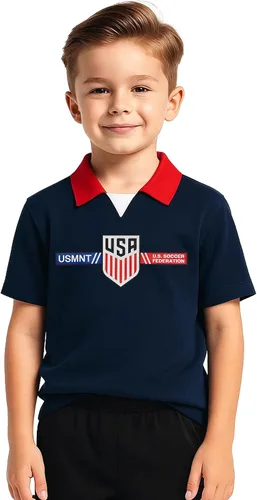 Vista 9 de Icon Sports - Camiseta de día de juego de la Federación de Fútbol de EE. UU. con licencia oficial - Unisex para niños