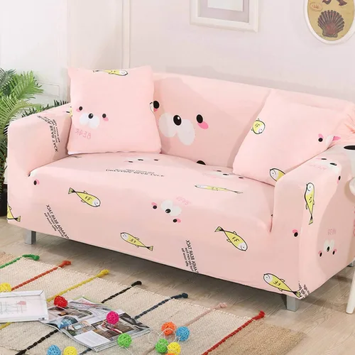 Vista 23 de IMYOGI Funda de sofá de alta elasticidad estampada, funda de elastano elástica para sofá de esquina, lavable para 3 cojines, protector de muebles