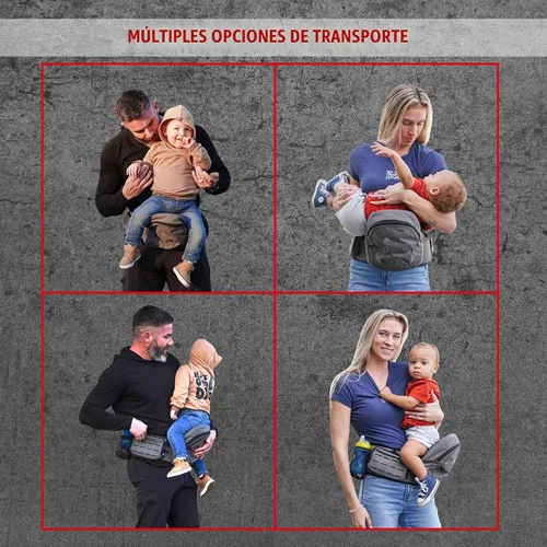Vista 5 de Portabebés de cadera – Portabebés de cadera para niños pequeños con cintura ajustable, diseño ergonómico