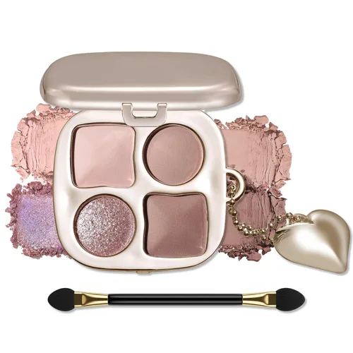 Vista 32 de Erinde Paleta de maquillaje de sombra de ojos de 9 colores con purpurina y lavanda brillante y mate, violeta, malva, púrpura oscura, plateado