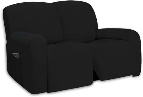Vista 77 de PureFit Funda súper elástica para sofá reclinable con bolsillo, funda de sofá suave y antideslizante de elastano, lavable, protector de muebles