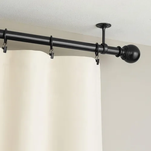 Vista 5 de Amazon Basics Juego de soportes para montaje en techo, paquete de 4, negro