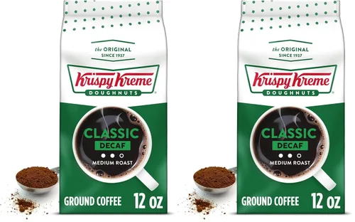 Vista 9 de Krispy Kreme Doughnuts Classic Café molido descafeinado en bolsa, 12 onzas