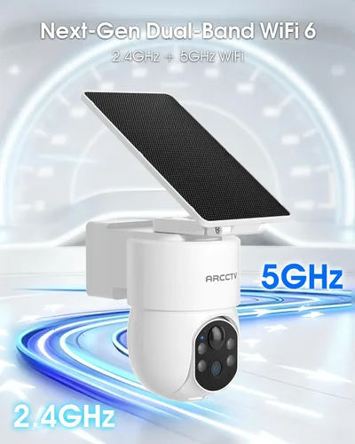 Vista 3 de ARCCTV Cámara de seguridad inalámbrica para exteriores, 4MP Full HD 360°