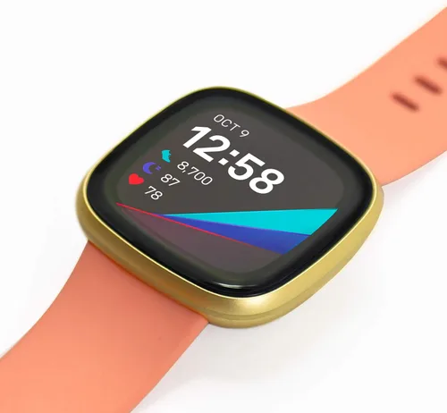 Vista 4 de ArmorSuit MilitaryShield Protector de pantalla diseñado para Fibit Versa 3 / Fitbit Sense (2020) Cobertura máxima anti-burbujas HD película