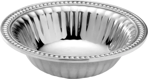Vista 5 de Wilton Armetale Flutes and Pearls - Cuenco redondo para aperitivos, 8 pulgadas, color plateado