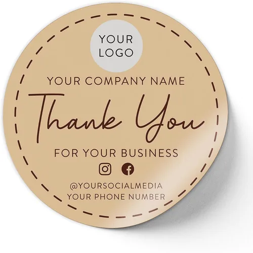 Vista 24 de Calcomanías de vinilo personalizadas con tu imagen, texto, diseño y logotipo. Etiquetas comerciales personalizadas impermeables para embalaje