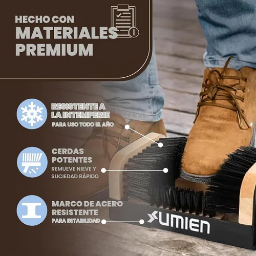 Vista 4 de Umien Rascador de botas para zapatos de exterior sin solapas, para barro Paquete de 1 sin solapas