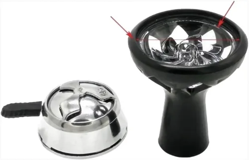 Vista 6 de Cachimba Bowl Cabeza de Silicona para Cachimba Tazón de Tabaco Tazón de Silicona con Sistema de Gestión de Calor con Tapa de Acero, Resistente al