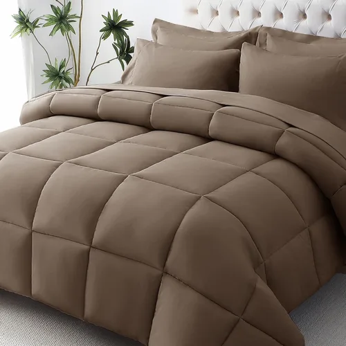 Vista 26 de JOLLYVOGUE Juego de edredón individual XL, cama ultrasuave en una bolsa, tamaño individual XL, 5 piezas, juego de ropa de cama certificado Oeko-TEX