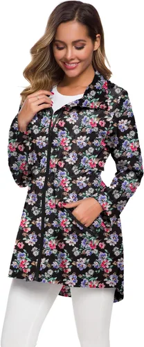 Vista 3 de Avoogue Rain Jacket Womens Waterproof With Hood Windbreaker Jackets Lightweight Packable